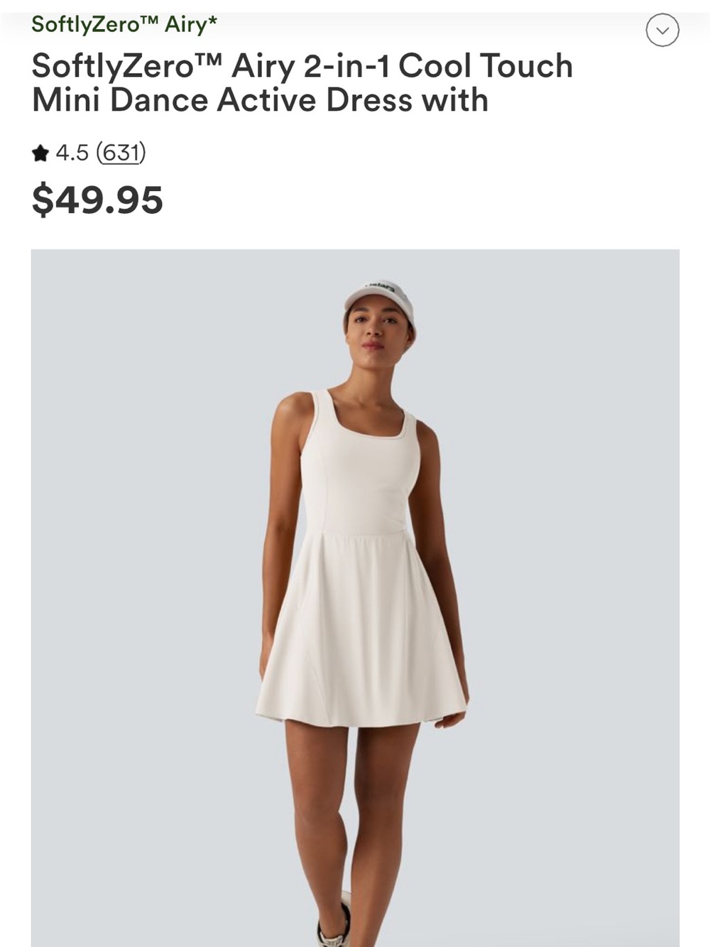 Halara softly zero airy easy peasy cool touch mini dress